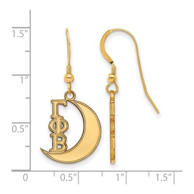 Gamma Phi Beta Gold-Plated Sterling Silver Sorority Wire Earrings – view 2