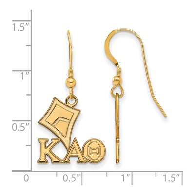 Kappa Alpha Theta Gold-Plated Sterling Silver Symbol Earrings – view 2
