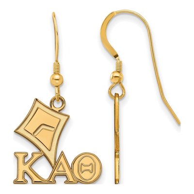 Kappa Alpha Theta Gold-Plated Sterling Silver Symbol Earrings
