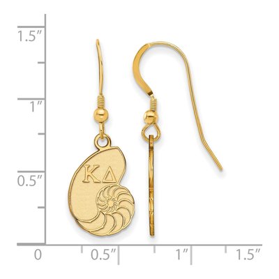 Kappa Delta Gold-Plated Sterling Silver Symbol Earrings – view 2