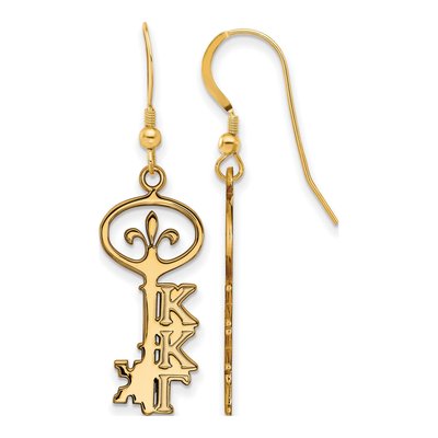 Kappa Kappa Gamma Gold-Plated Sterling Silver Sorority Symbol Earrings