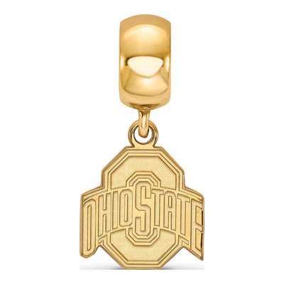 Ohio State University Gold-Plated Sterling Silver Small Dangle Bead – view 3