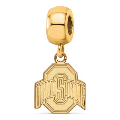 Ohio State University Gold-Plated Sterling Silver Small Dangle Bead