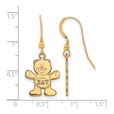 Sigma Delta Tau Gold-Plated Sterling Silver Earrings – view 2