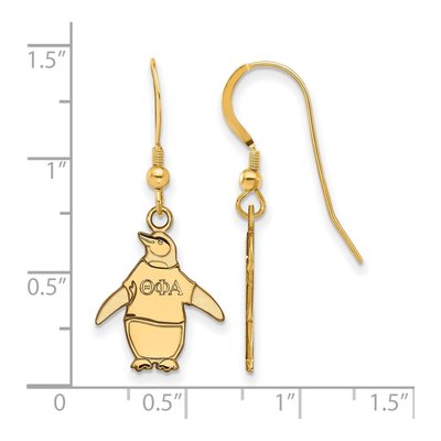 Theta Phi Alpha Gold-Plated Sterling Silver Sorority Earrings – view 2