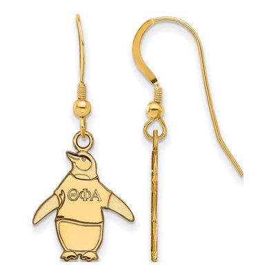 Theta Phi Alpha Gold-Plated Sterling Silver Sorority Earrings