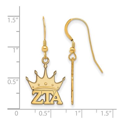 Zeta Tau Alpha Gold-Plated Sterling Silver Sorority Symbol Earrings – view 2