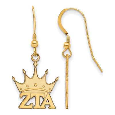 Zeta Tau Alpha Gold-Plated Sterling Silver Sorority Symbol Earrings