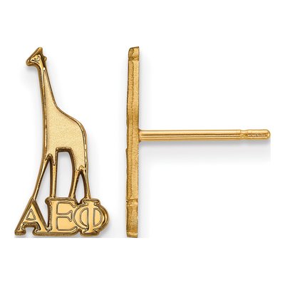 Alpha Epsilon Phi Gold-Plated Sterling Silver Sorority Stud Earrings
