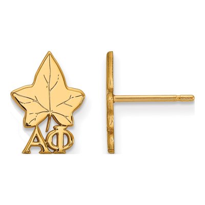Alpha Phi Gold-Plated Sterling Silver Sorority Symbol Stud Earrings