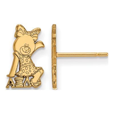 Alpha Xi Delta Gold-Plated Sterling Silver Sorority Symbol Stud Earrings