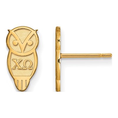 Chi Omega Gold-Plated Sterling Silver Symbol Stud Earrings
