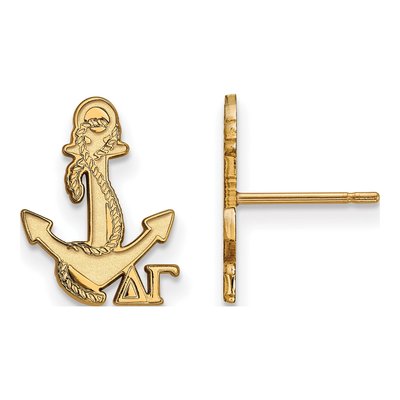 Delta Gamma Gold-Plated Sterling Silver Sorority Symbol Stud Earrings