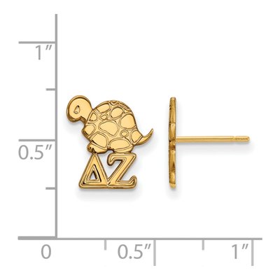 Delta Zeta Gold-Plated Sterling Silver Sorority Symbol Stud Earrings – view 2