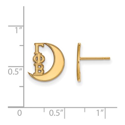Gamma Phi Beta Gold-Plated Sterling Silver Sorority Symbol Stud Earrings – view 2