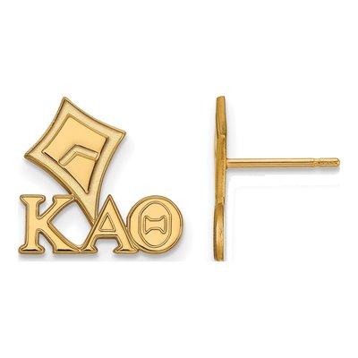 Kappa Alpha Theta Gold-Plated Sterling Silver Sorority Stud Earrings