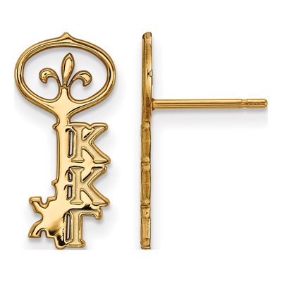 Kappa Kappa Gamma Gold-Plated Sterling Silver Stud Earrings