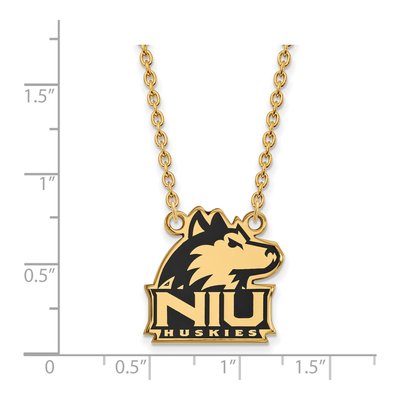 NIU Huskies Enameled Pendant Necklace, 18 in – view 2
