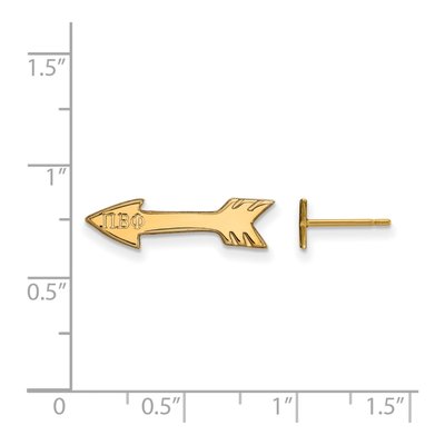 Pi Beta Phi Gold-Plated Sterling Silver Sorority Symbol Stud Earrings – view 2