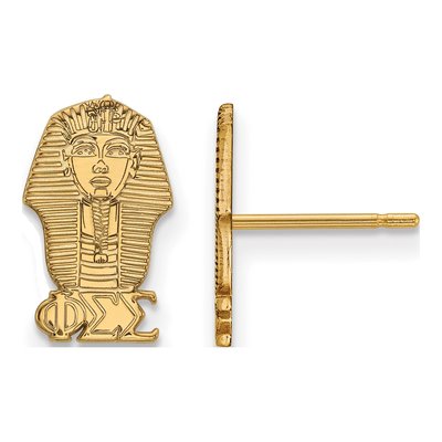 Phi Sigma Sigma Gold-Plated Sterling Silver Extra Small Earrings