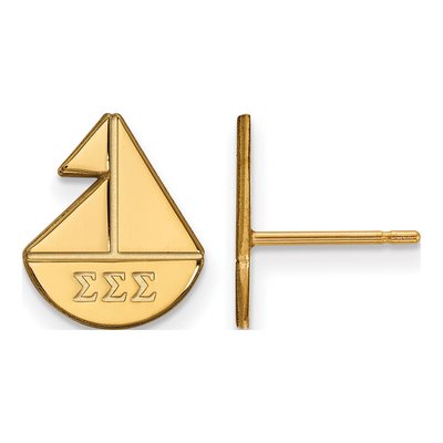 Sigma Sigma Sigma Gold-Plated Sterling Silver Earrings