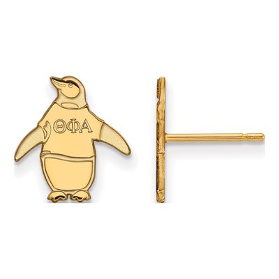 Theta Phi Alpha Gold-Plated Sterling Silver Sorority Symbol Stud Earrings