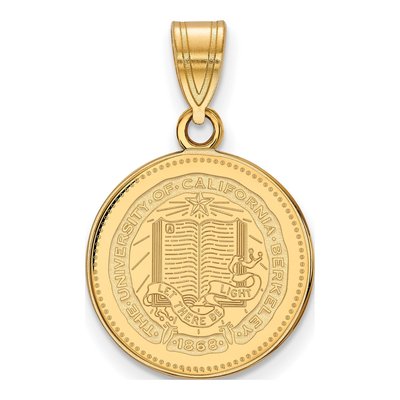 University of California Berkeley Gold-Plated Sterling Silver Medium UC Crest Pendant