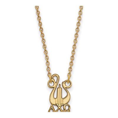 Alpha Chi Omega Gold-Plated Sterling Silver Small Symbol Necklace