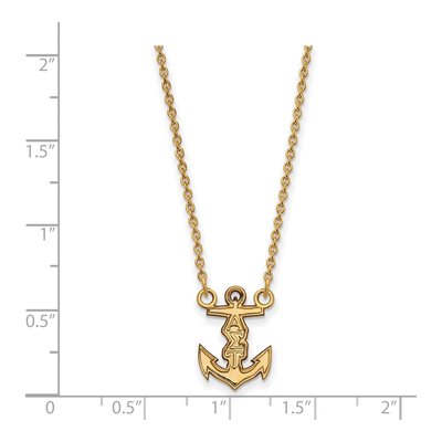 Alpha Sigma Tau Gold-Plated Sterling Silver Extra Small Sorority Necklace – view 2