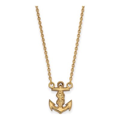Alpha Sigma Tau Gold-Plated Sterling Silver Extra Small Sorority Necklace