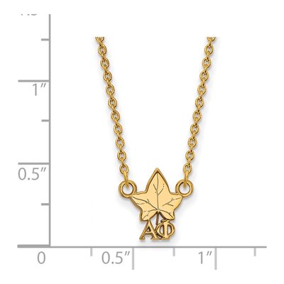 Alpha Phi Gold-Plated Sterling Silver Extra Small Symbol Necklace – view 2