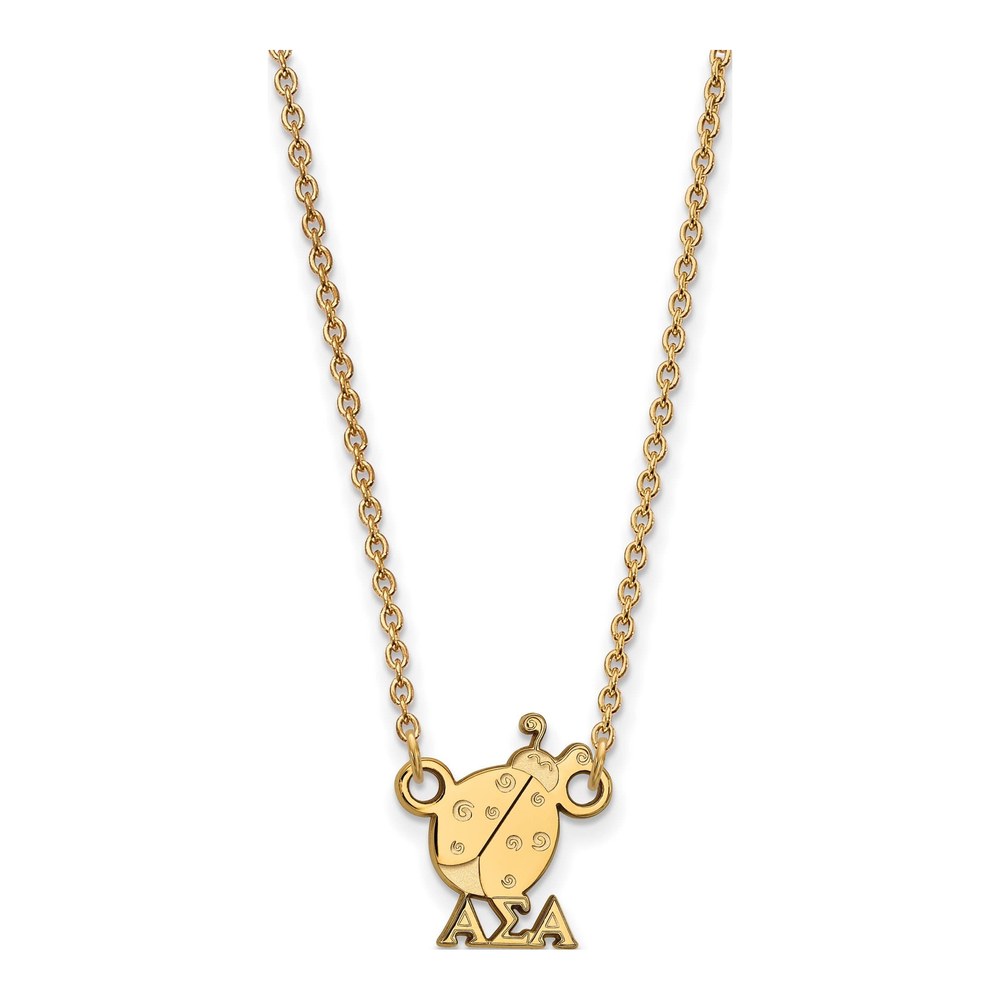 Alpha Sigma Alpha Gold-Plated Sterling Silver Extra Small Sorority Necklace