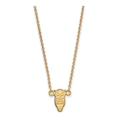 Chi Omega Gold-Plated Sterling Silver Sorority Symbol Extra Small Necklace