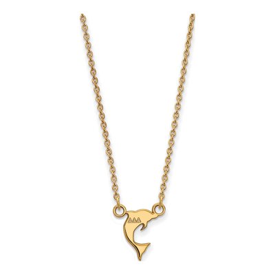 Delta Delta Delta Gold-Plated Sterling Silver Extra Small Tri Sorority Necklace