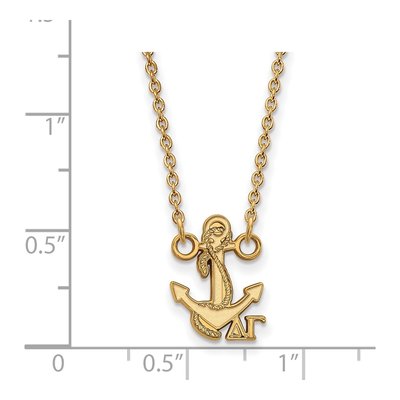 Delta Gamma Gold-Plated Sterling Silver Extra Small Symbol Necklace – view 2