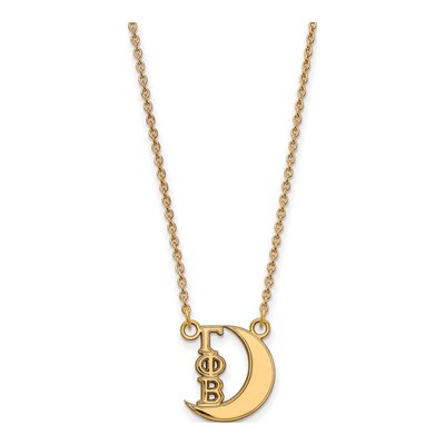 Gamma Phi Beta Gold-Plated Sterling Silver Extra Small Sorority Necklace