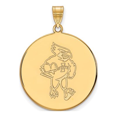 Iowa State University Gold-Plated Sterling Silver Extra Large Cyclones XL Disc Pendant