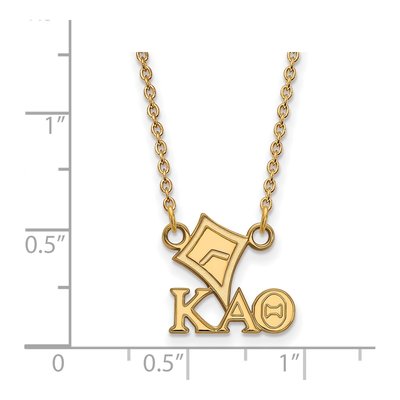 Kappa Alpha Theta Gold-Plated Sterling Silver Extra Small Symbol Necklace – view 2