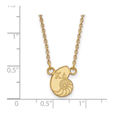 Kappa Delta Gold-Plated Sterling Silver Extra Small Symbol Necklace – view 2
