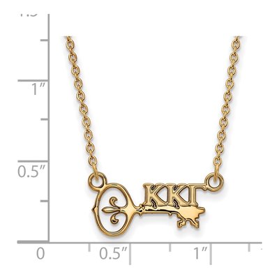 Kappa Kappa Gamma Gold-Plated Sterling Silver Extra Small Sorority Pendant Necklace – view 2