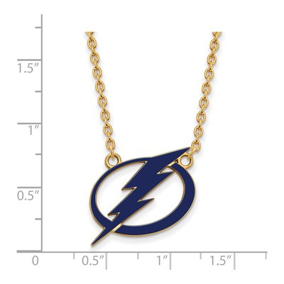 Tampa Bay Lightning Gold-Plated Sterling Silver Large Enameled Necklace – view 2