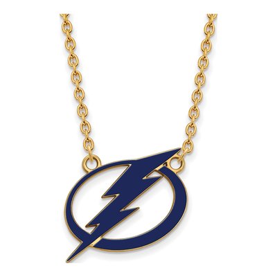 Tampa Bay Lightning Gold-Plated Sterling Silver Large Enameled Necklace