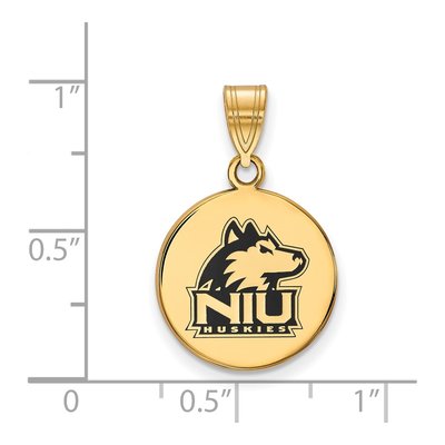 NIU Huskies Enameled Disc Pendant – view 2