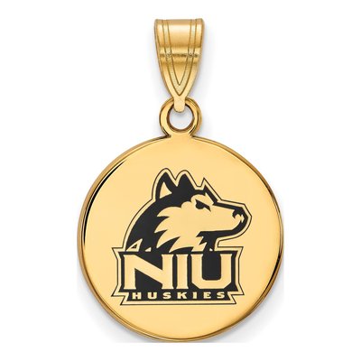 NIU Huskies Enameled Disc Pendant