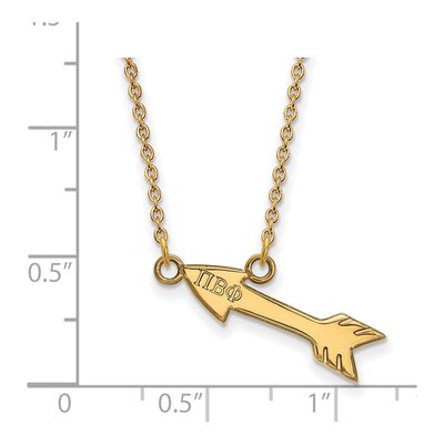 Pi Beta Phi Gold-Plated Sterling Silver Extra Small Sorority Pendant Necklace – view 2