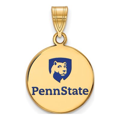 Penn State Enameled Disc Pendant