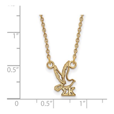 Sigma Kappa Gold-Plated Sterling Silver Extra Small Sorority Necklace – view 2
