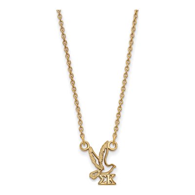 Sigma Kappa Gold-Plated Sterling Silver Extra Small Sorority Necklace