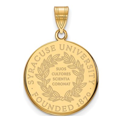 Syracuse University Gold-Plated Sterling Silver Large Crest Pendant
