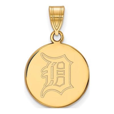 Detroit Tigers Gold-Plated Sterling Silver Medium Pendant